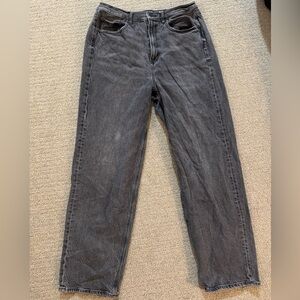 American Eagle Outfitters Baggy High Waisted Black Wash Jeans